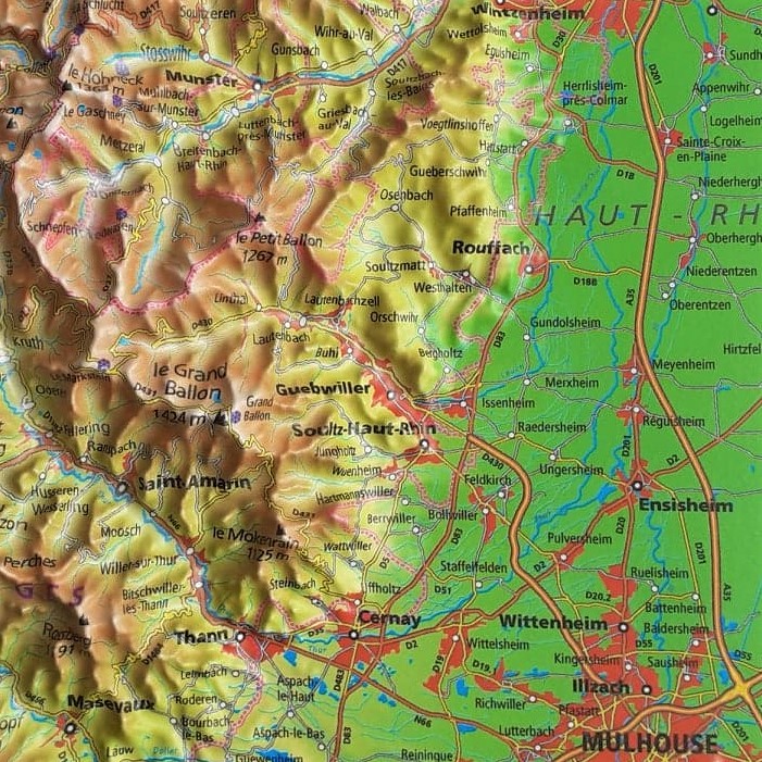 massif des vosges carte