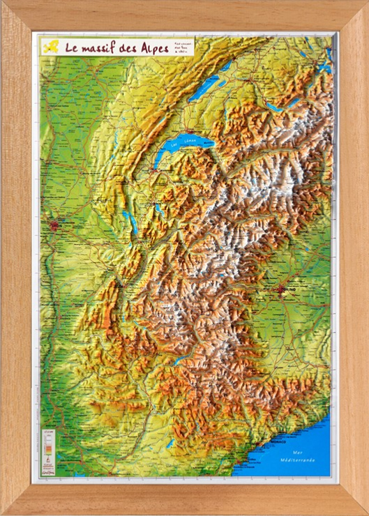 Cadre en bois pour cartes format 62X42 cm ou 42X62 cm (rectangle)